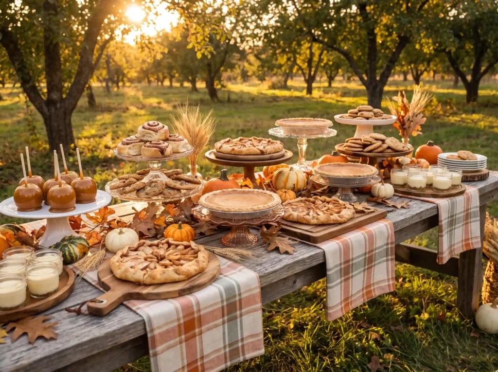 Pumpkin pie picnic buffet display K