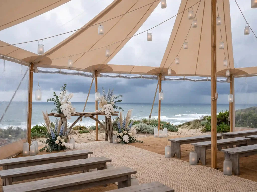 Coastal wedding ceremony tent K