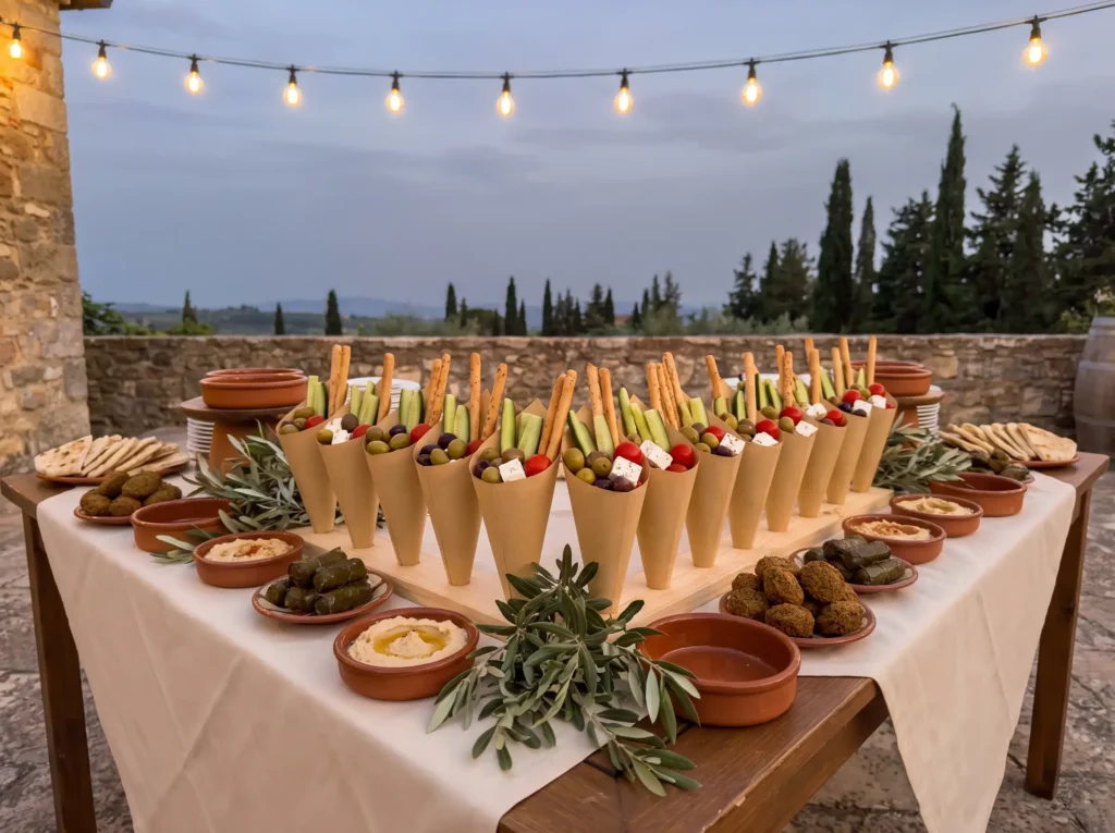 Mediterranean mezze station display K