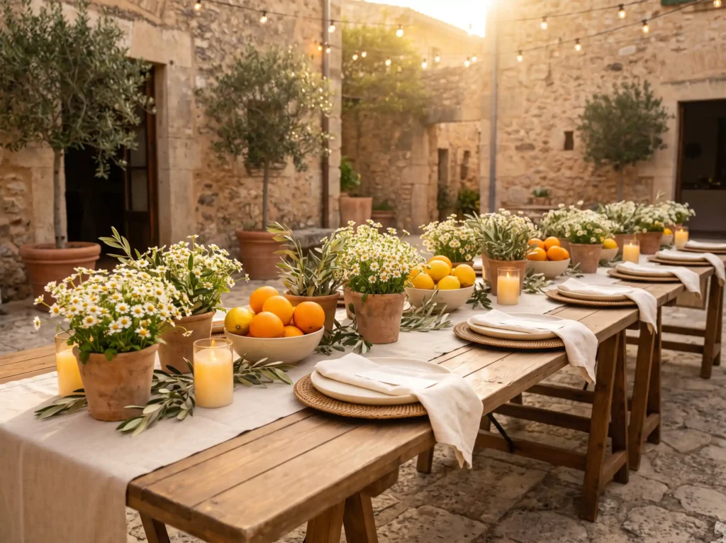 Terracotta citrus table design K