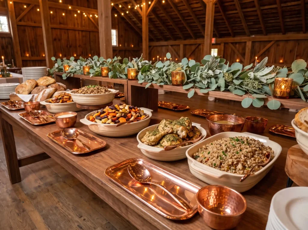 Buffet food at autumn reception K