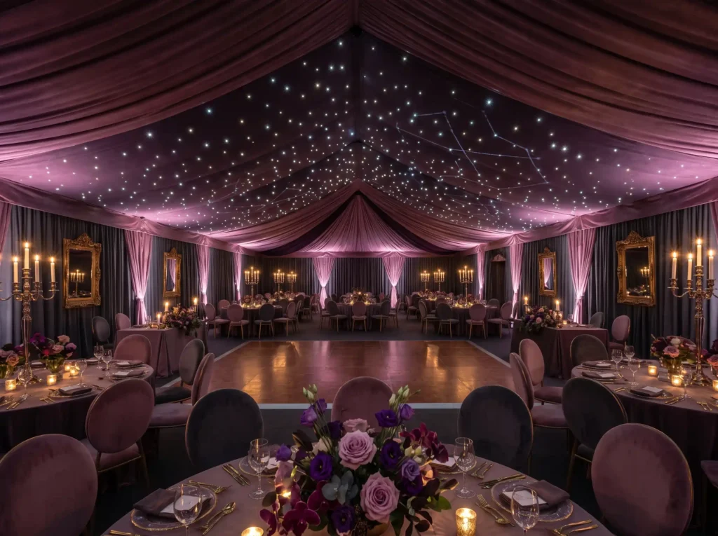 Celestial plum ballroom tent design K