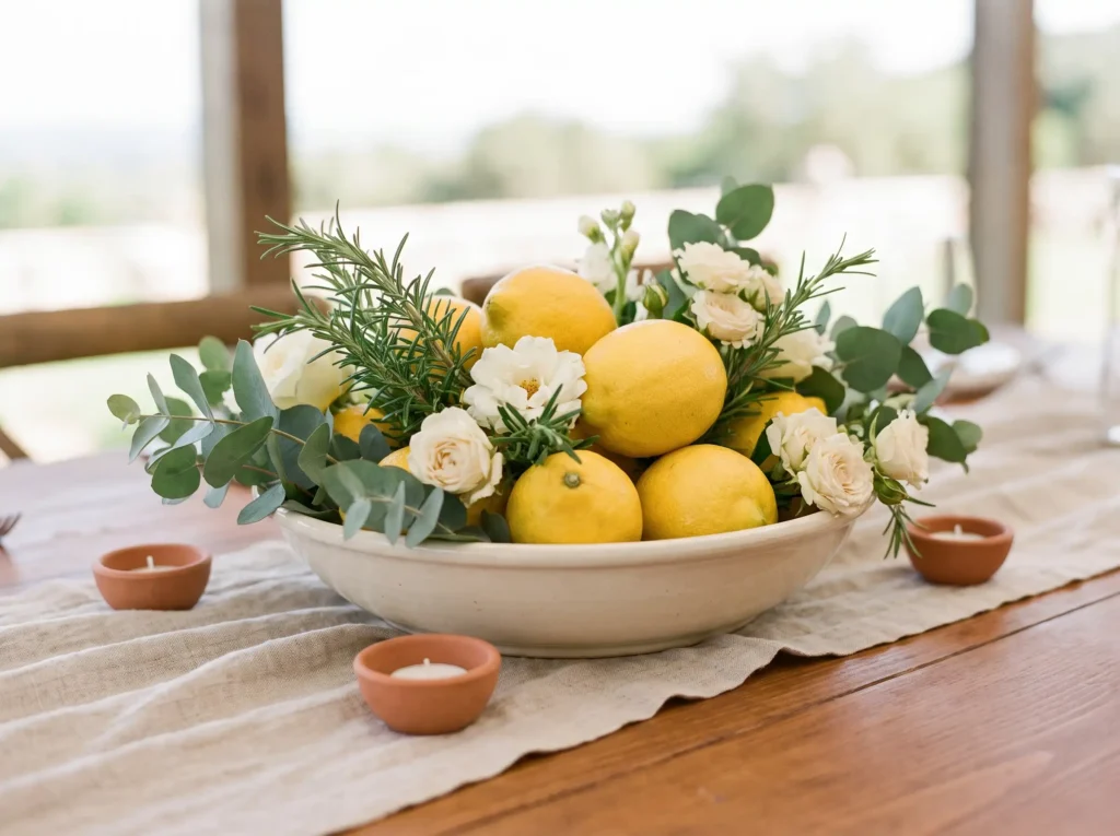 Citrus and rosemary wedding cent… K
