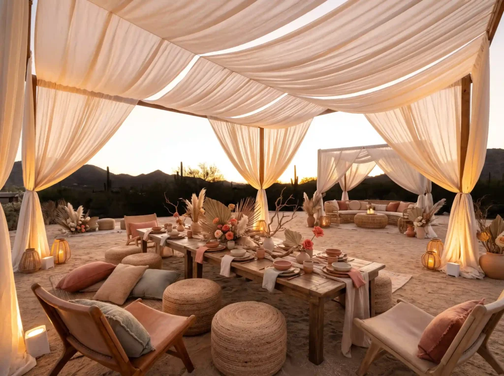 Desert wedding reception design K