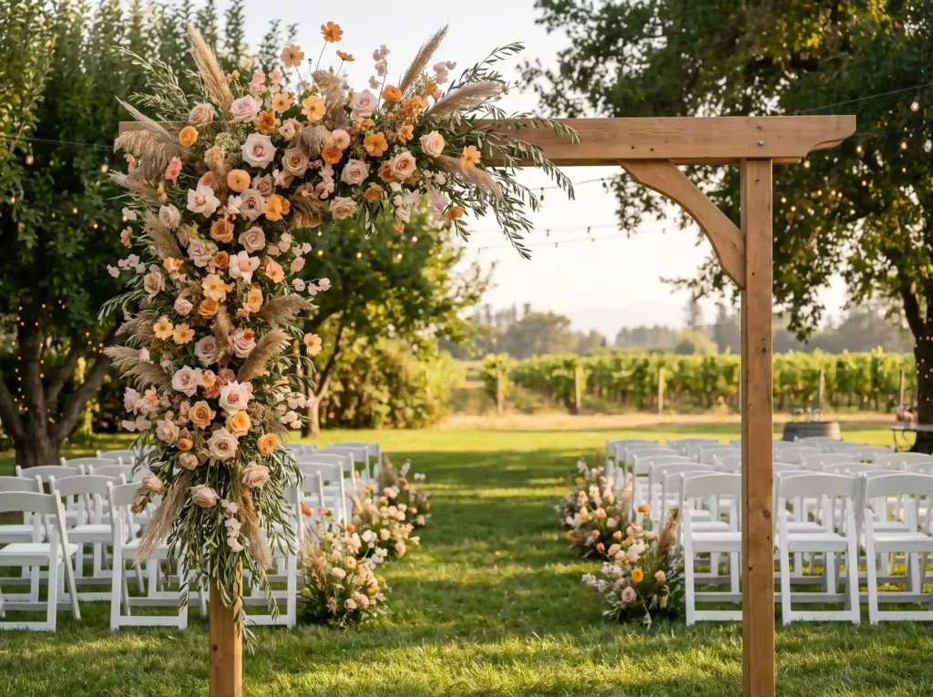 Floral arch wedding ceremony setup K ()