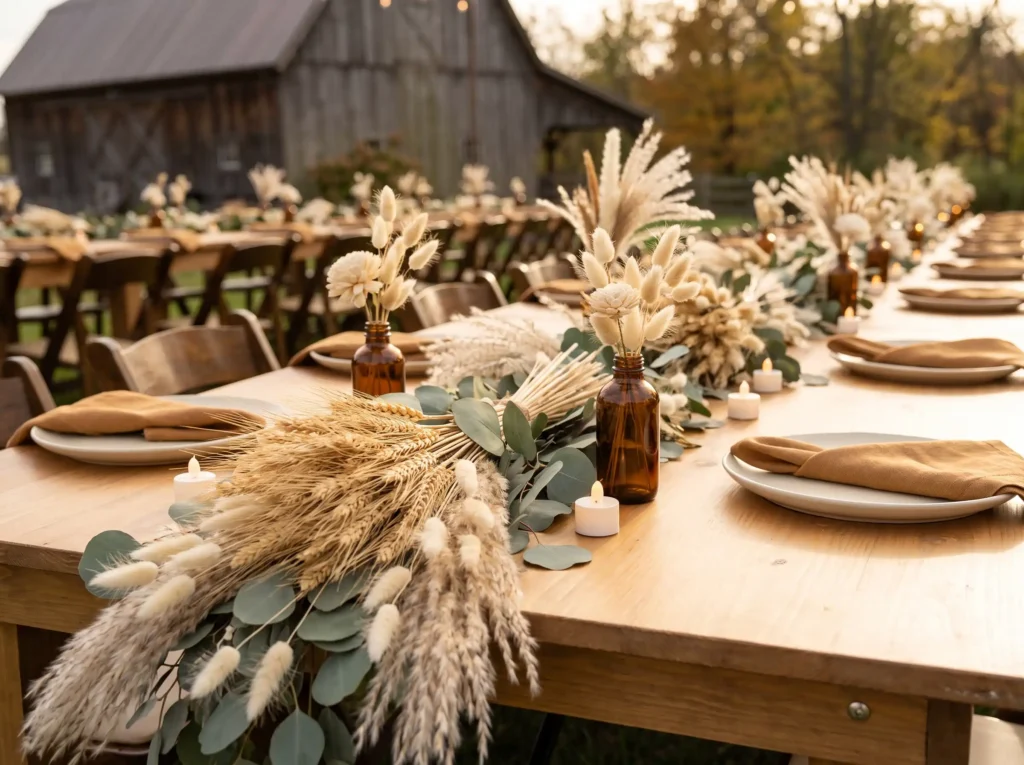 Golden grass table runner K