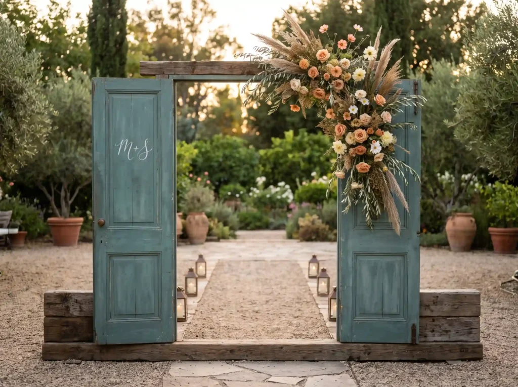 Painted door wedding ceremony ba… K