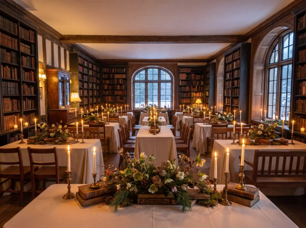Rustic candle library wedding re… K