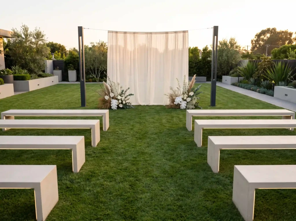 Modern concrete bench garden K