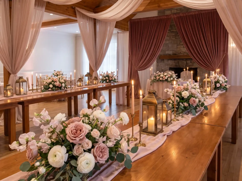 Winter wedding reception table s… K