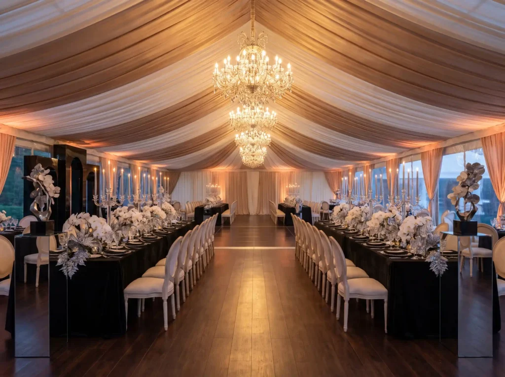 Black tie wedding banquets layout K