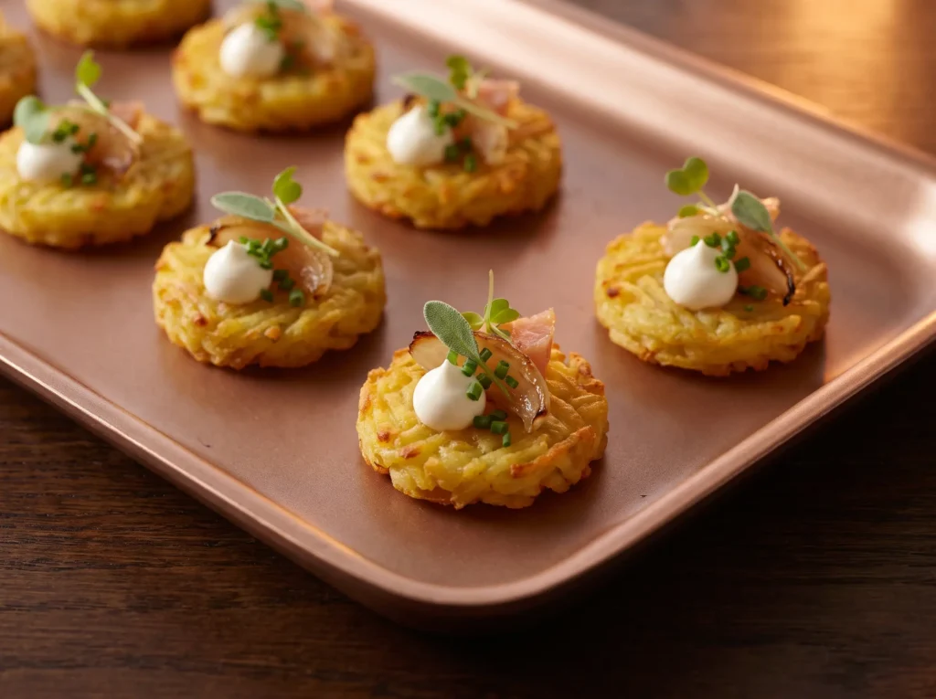 Crispy potato rösti bites K