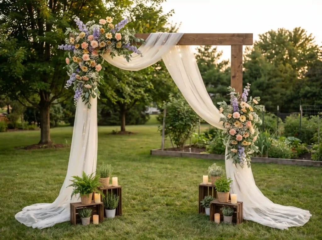 DIY Tulle Garden Arch K
