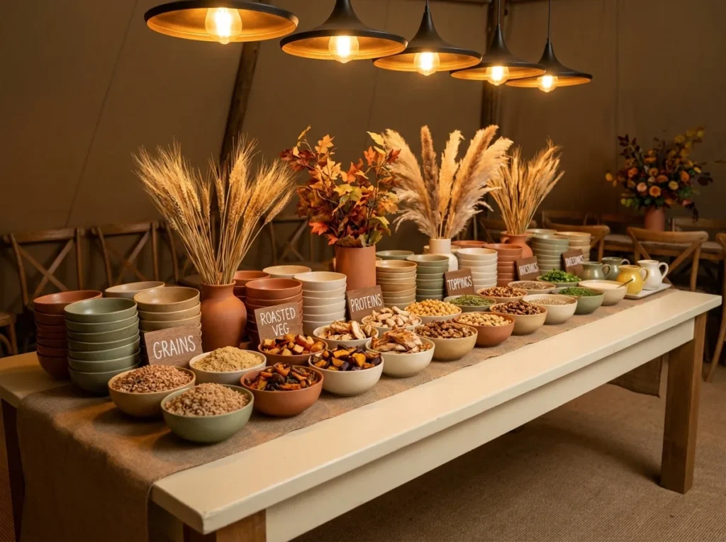 Harvest bowl buffet table