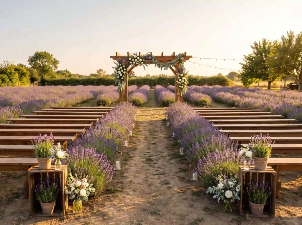 Lavender farm wedding ceremony s… K