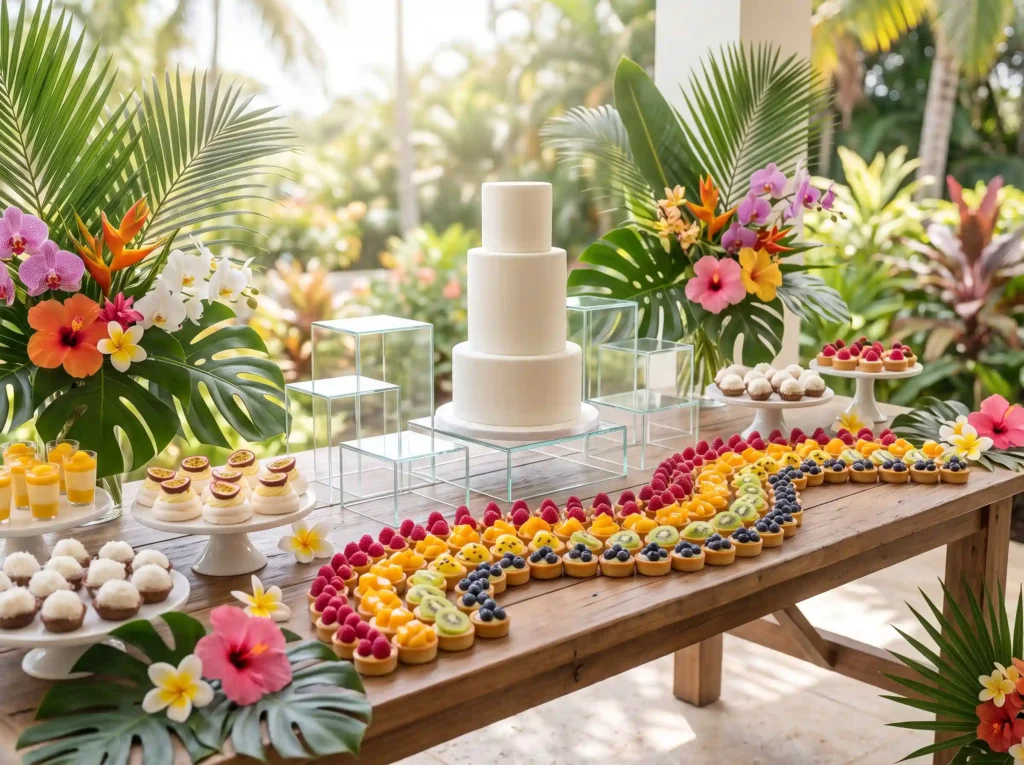 Tropical fruit dessert table dis… K