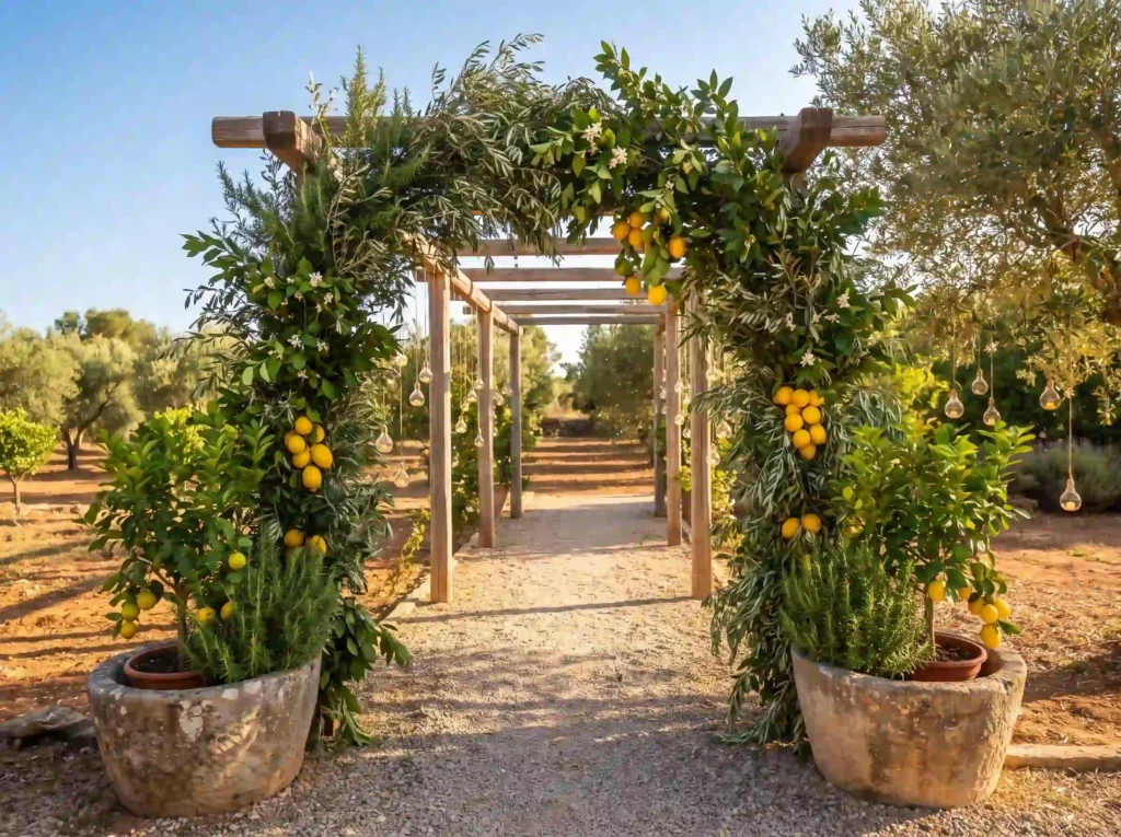 Green archway of herbs K