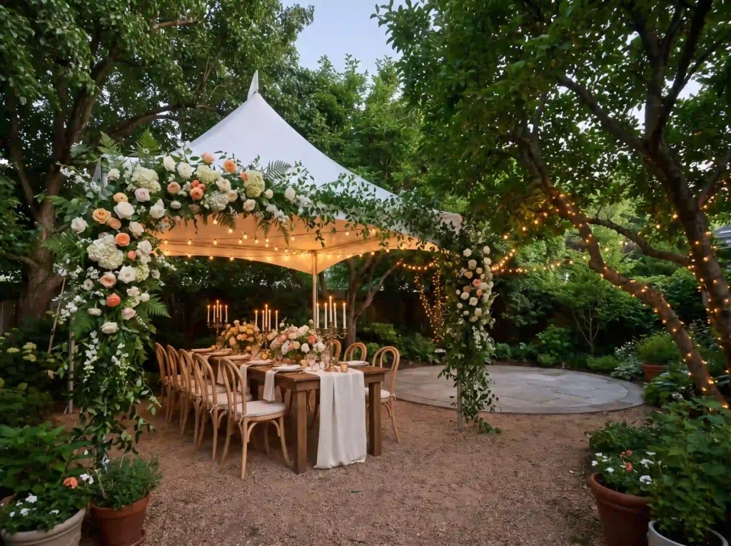 Secret garden wedding reception … K