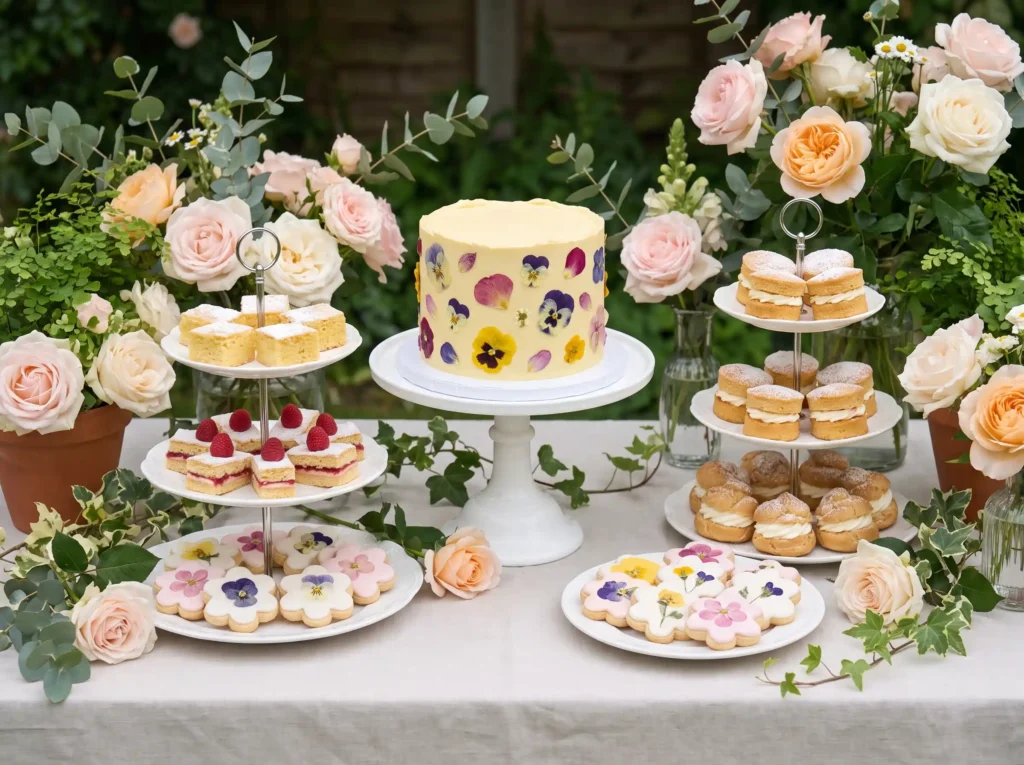 Garden tea cake display K