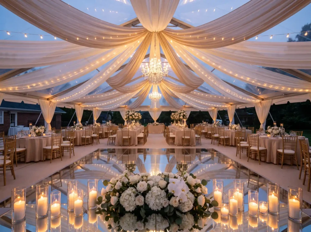 Luxury backyard wedding ballroom… K
