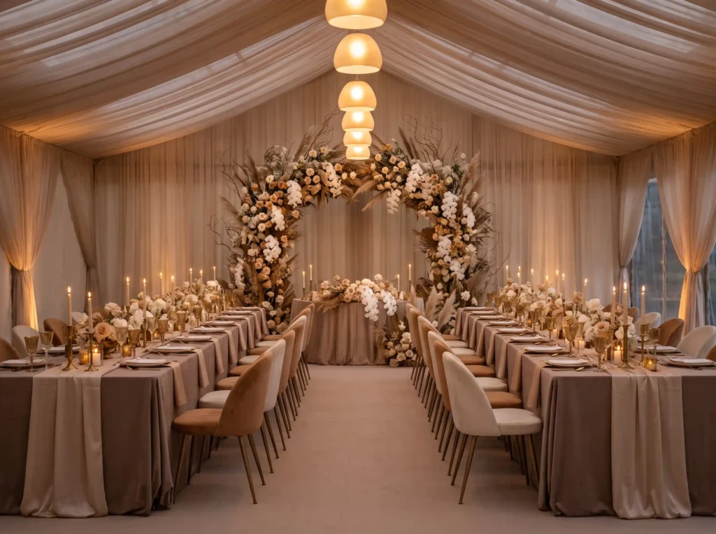 Luxury wedding tent floral insta… K