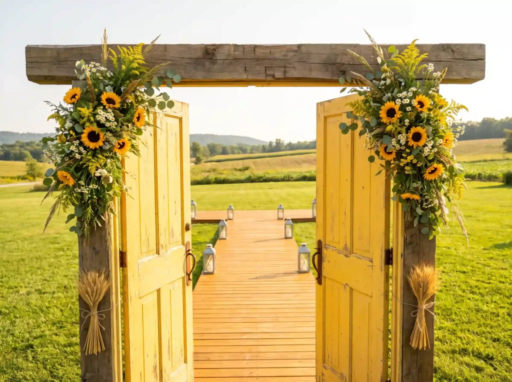 Sunflower farm doors entrance K