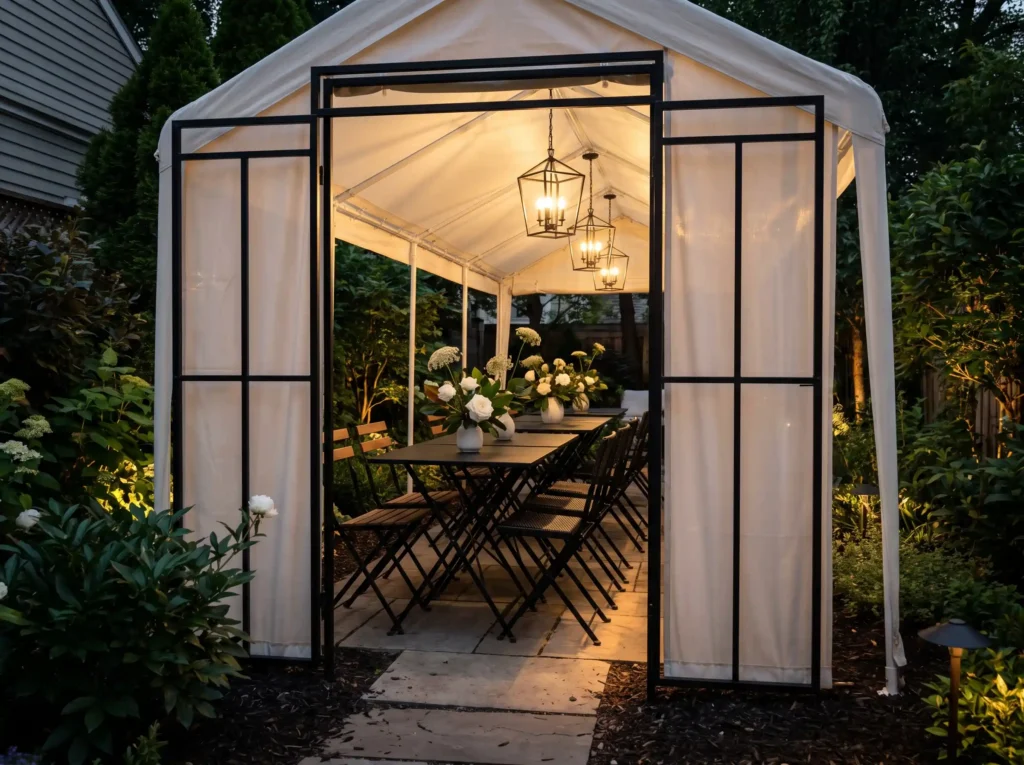 Black and White Garden Bistro Setup K
