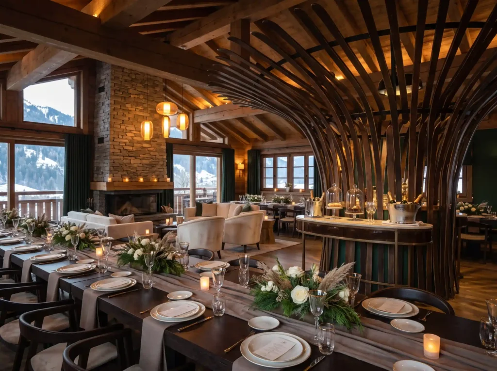 European chalet wedding receptio… K
