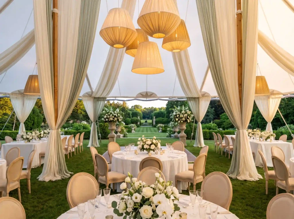 Luxury garden estate tent setup K