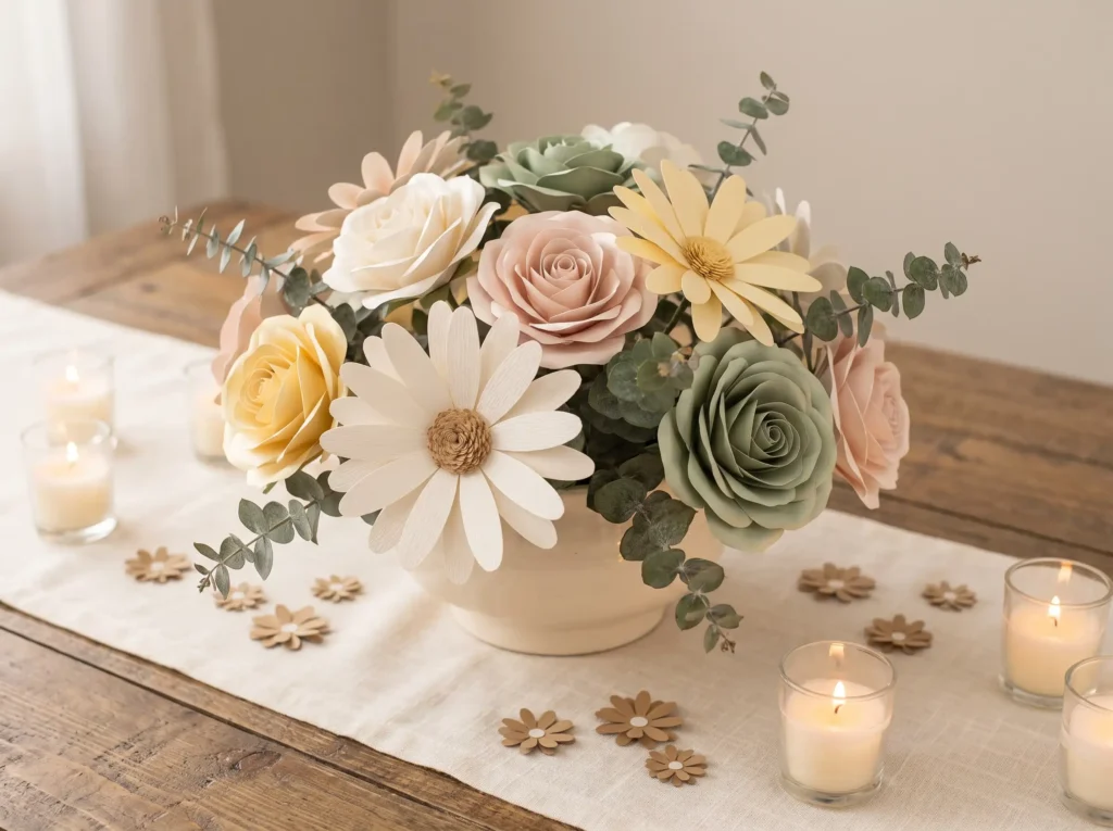 Paper flower table garden center… K