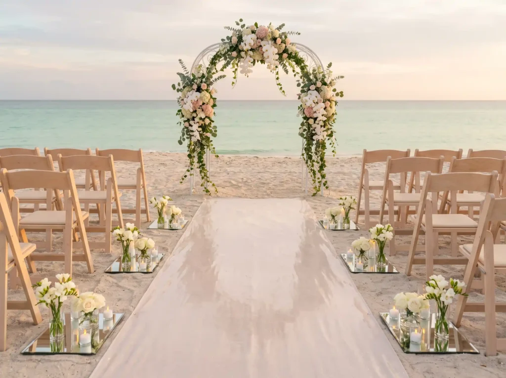 Pearl tide ceremony beach setup K