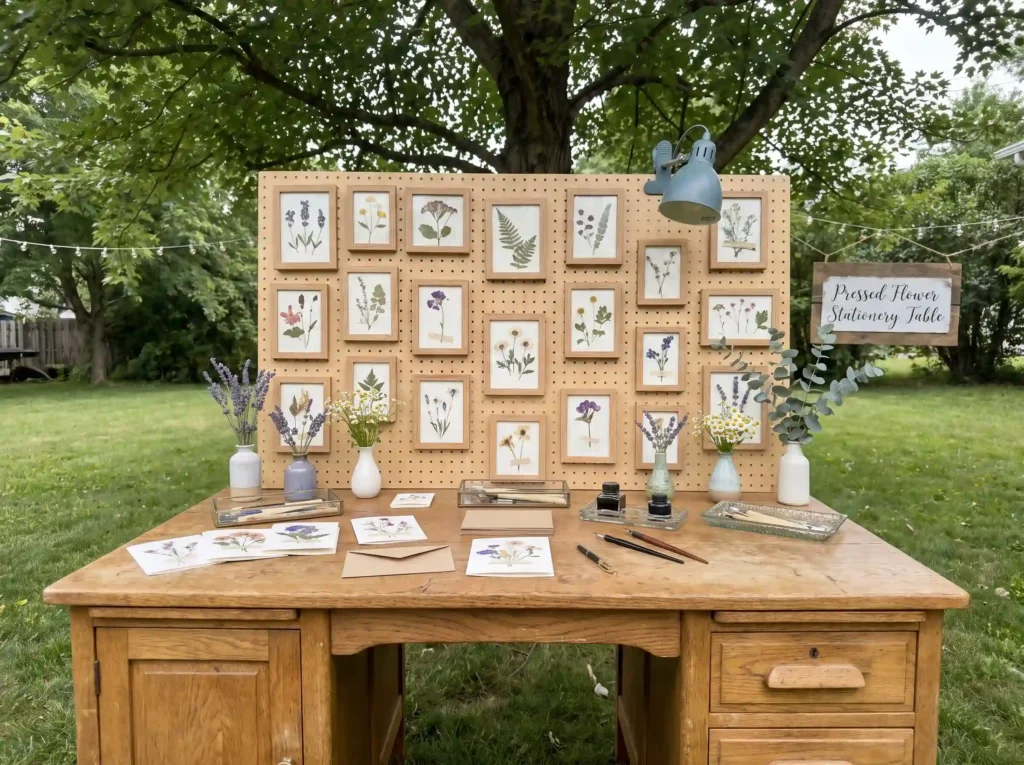 Pressed flower stationery table … K