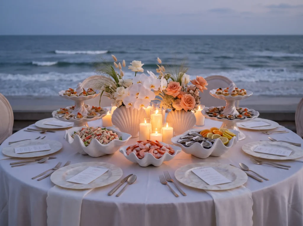 Shell inspired seafood tablescap… K