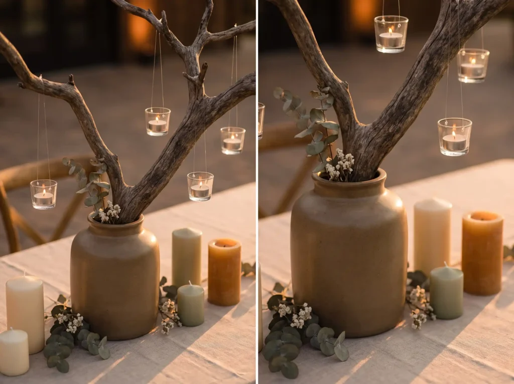 Branch candle tree centerpiece K