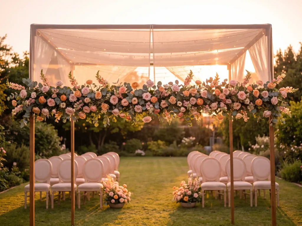 Canopy ceremony during sunset su… K