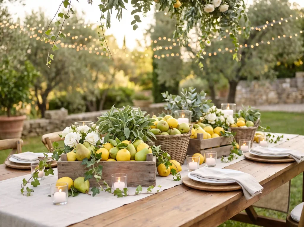 Garden produce table centerpiece K