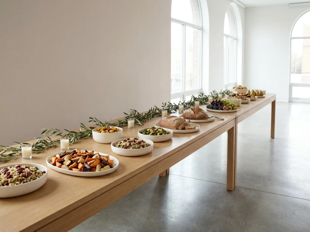 Minimalist harvest wedding buffe…