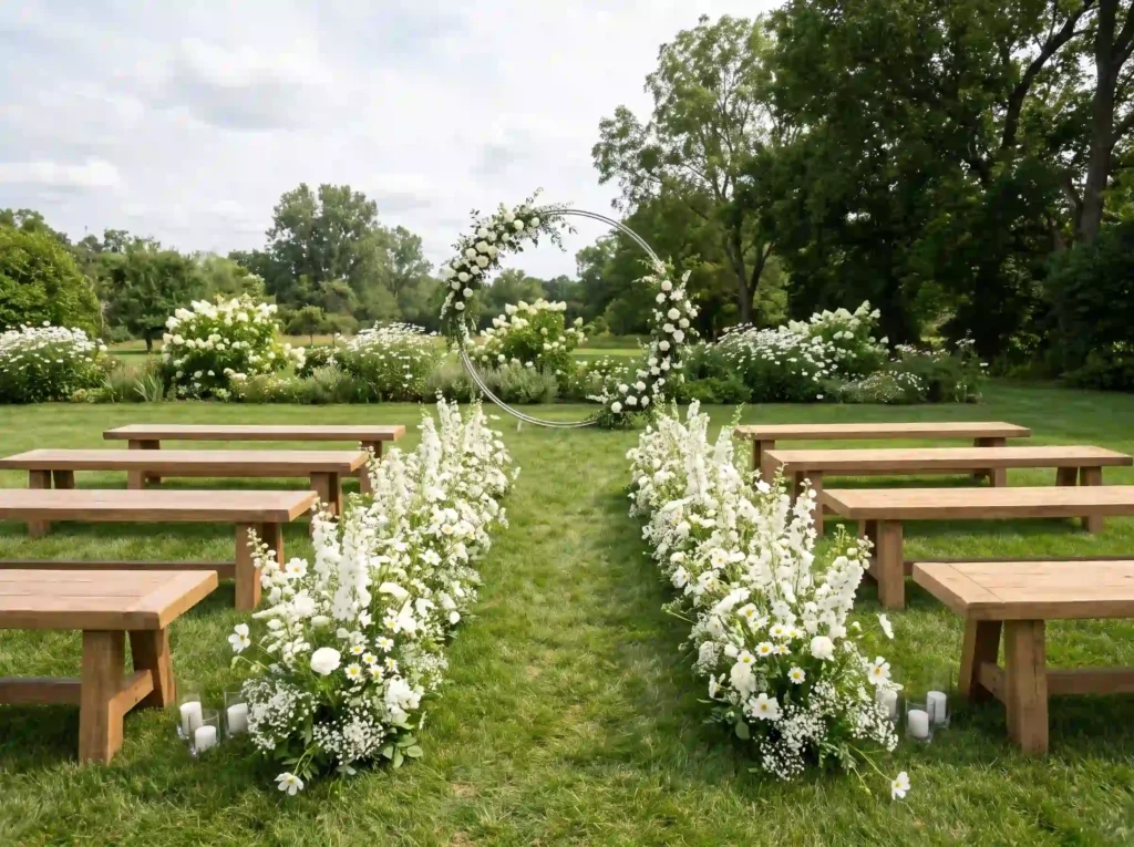 White flower meadow benches K
