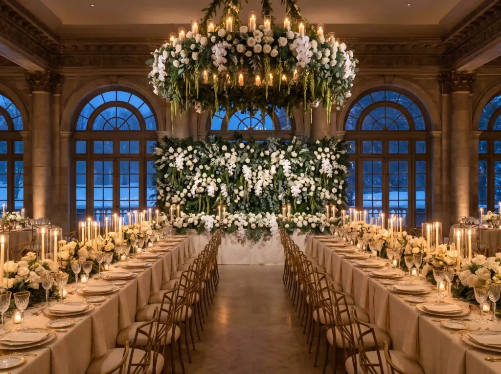 Grand winter banquet table setup K