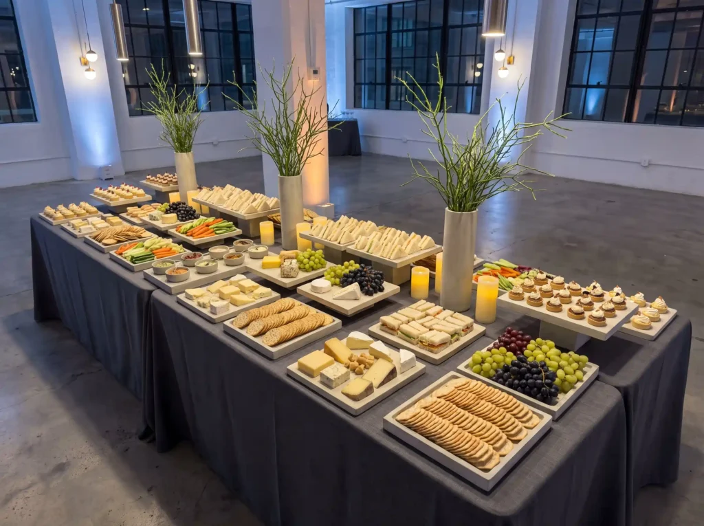Modern monochrome grazing bar setup K