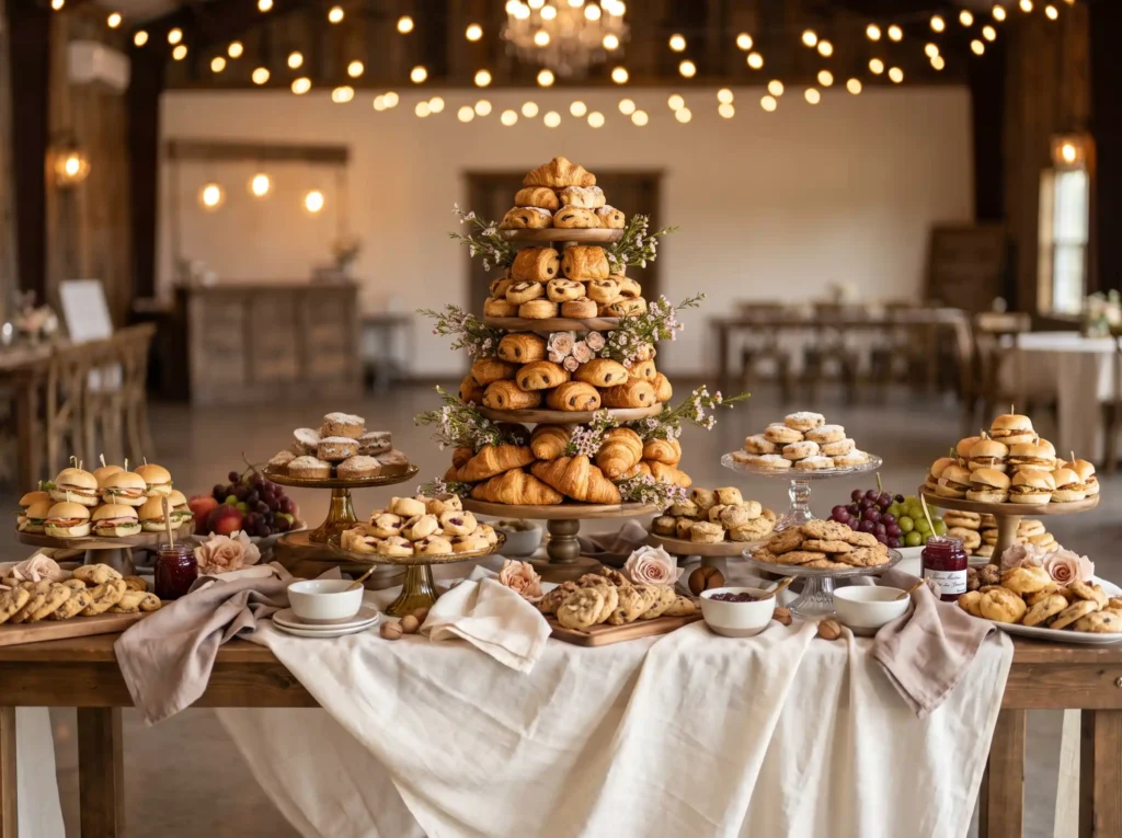 Luxe leftover bakery buffet wedding K