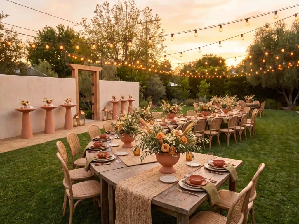 Backyard Mediterranean dinner pa… K