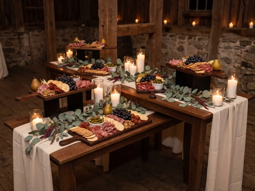 Candlelit charcuterie market dis… K