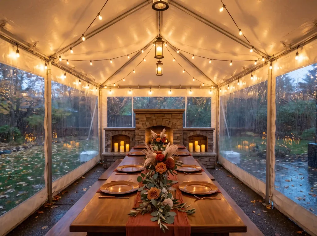 Cozy fireside rain tent K