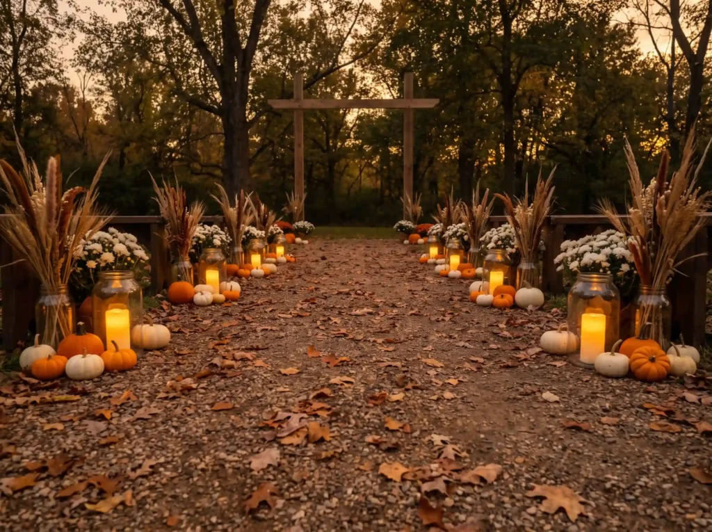 Decorating outdoor wedding aisle… K