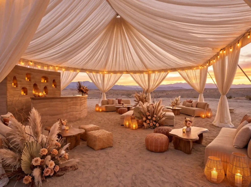 Desert sunset lounge tent K