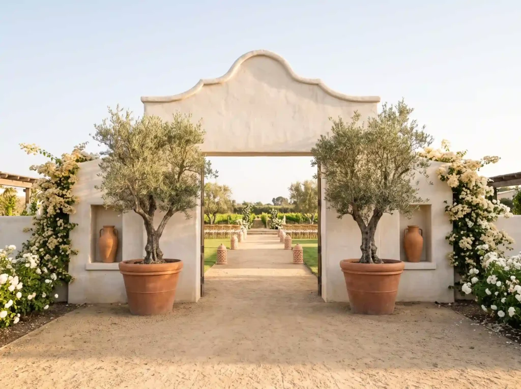 Mediterranean plaster gate entrance K