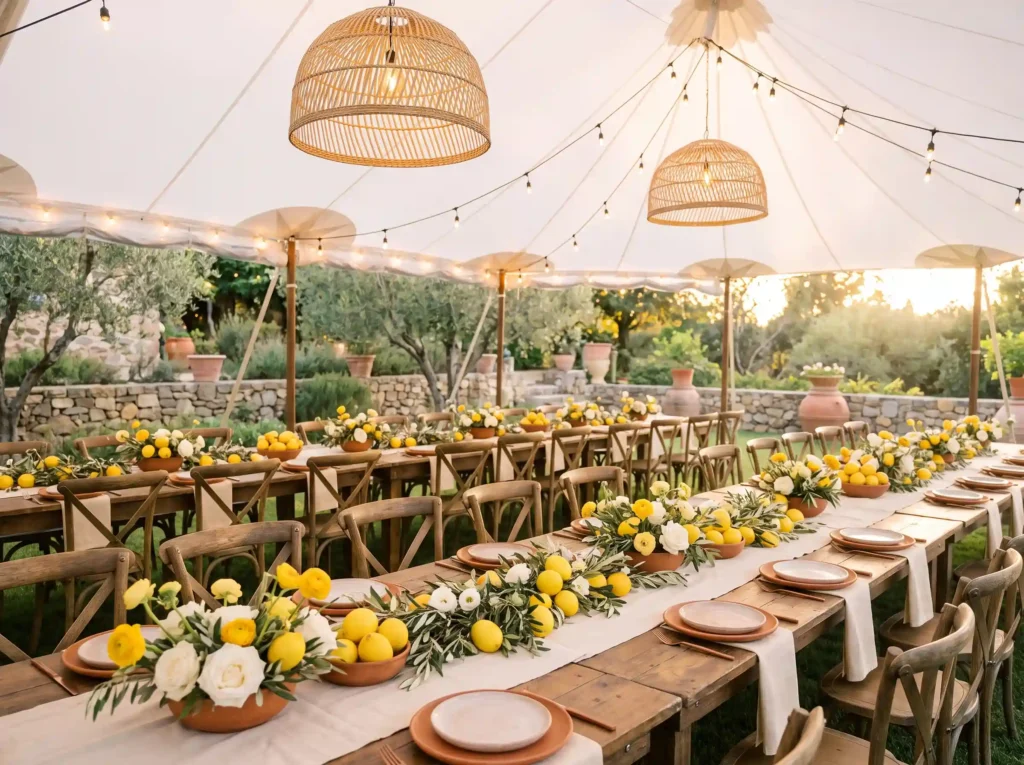 Tuscan lemon tent dinner celebra… K