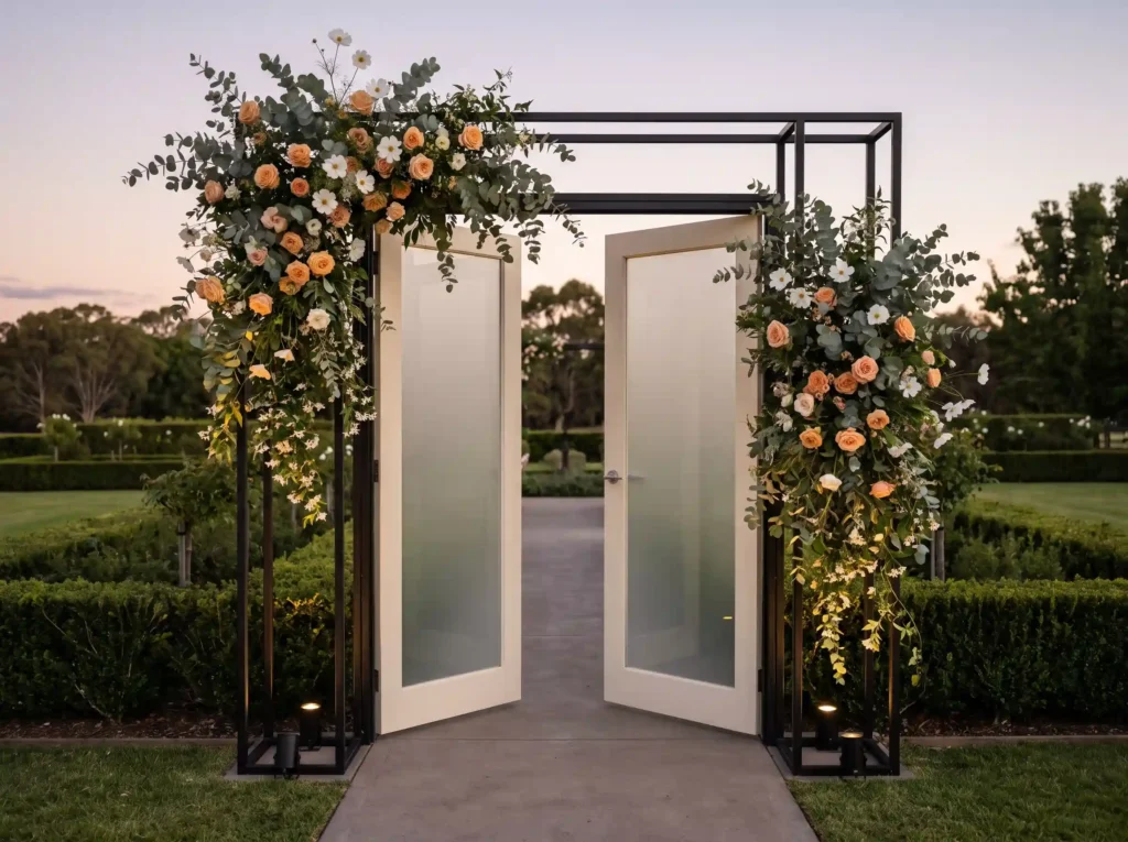 Black framed garden doors K