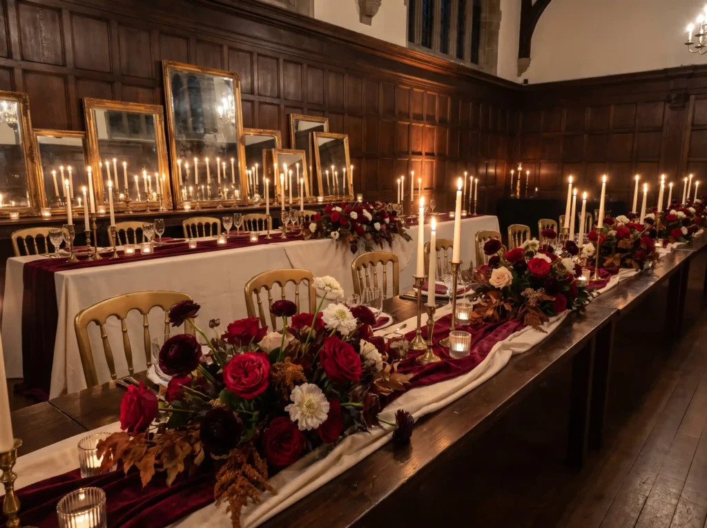 Winter wedding banquet table set K